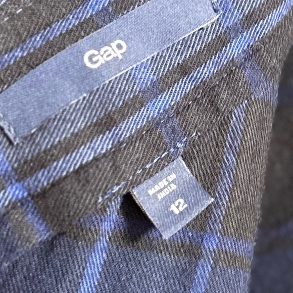 GAP Blue Plaid Flannel Skirt - Picture 8 of 13